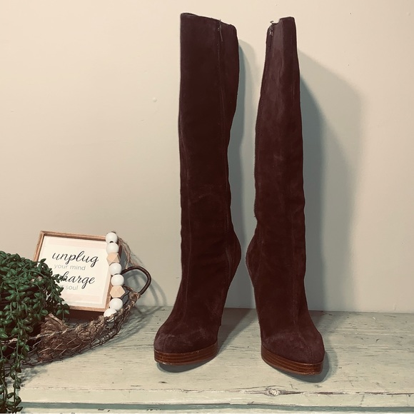 Bakers, suede platform, boots, size 7 brown - Picture 1 of 16